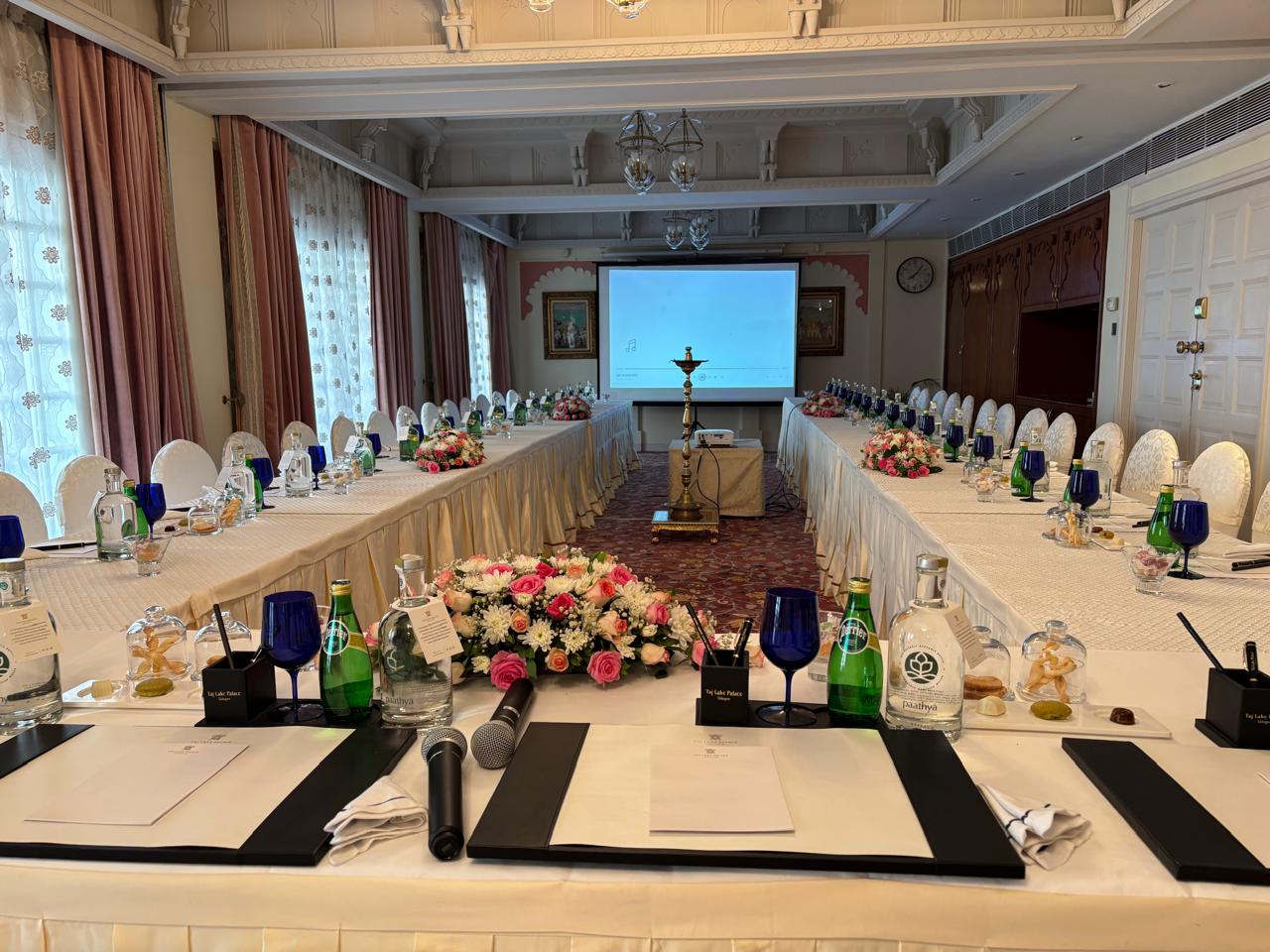 Grand Banquet & Conference Hall Setup at Taj Lake Palace