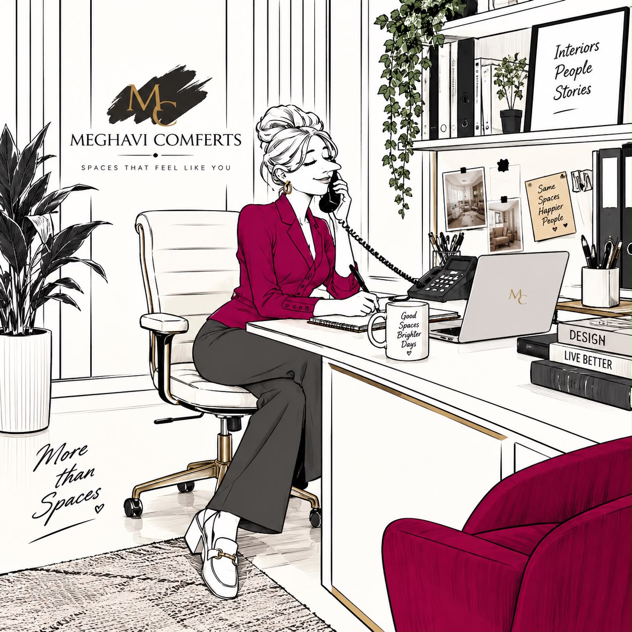 Contact desk illustration